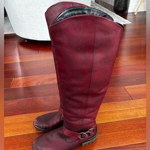 Remonte Deep Red Knee-High Winter Boots